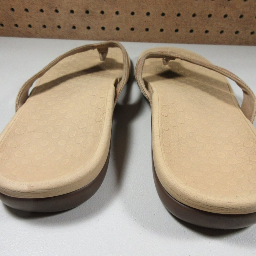 Vionic womens tan an brown thong sandals 10 M - Picture 5 of 8